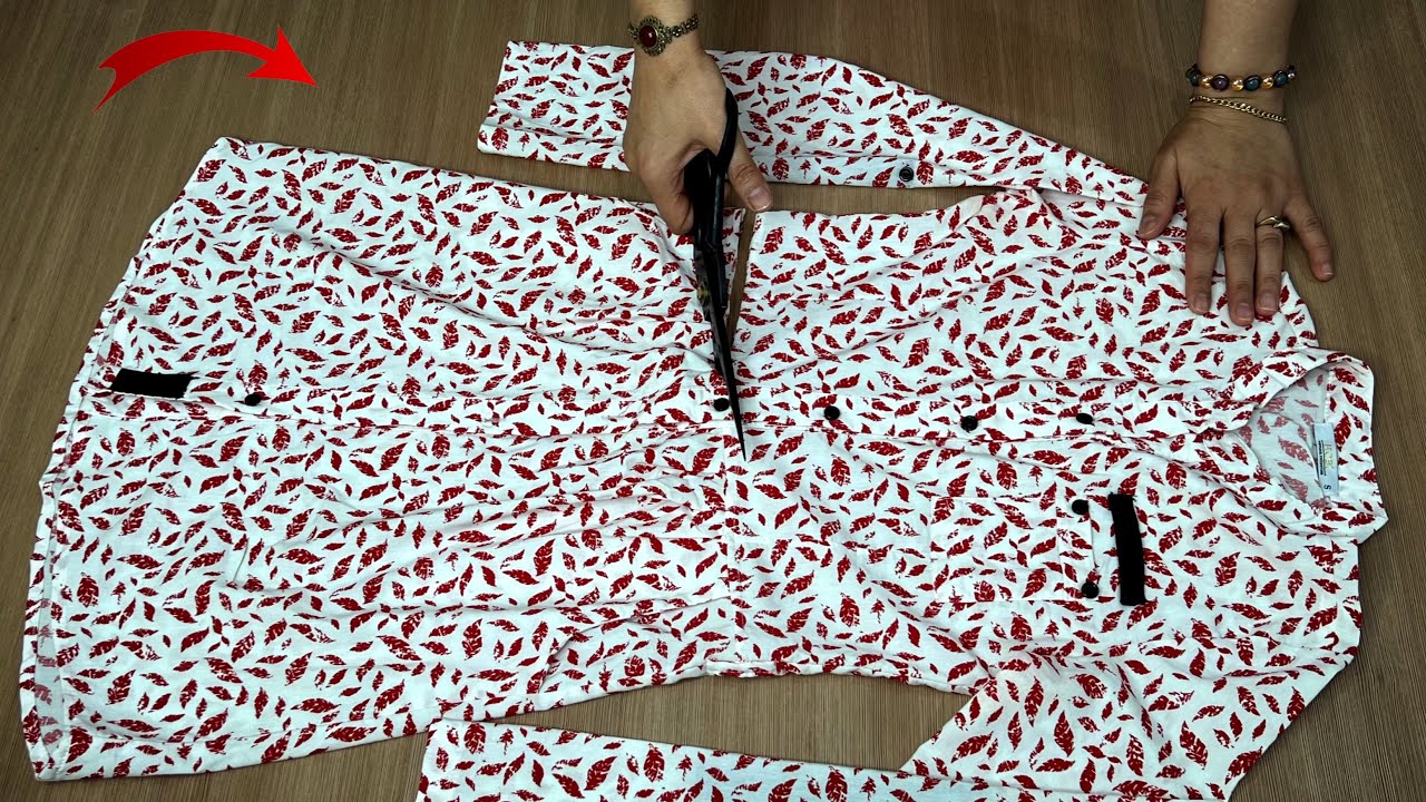 ✅💥 [DIY] Amazing technique!Interesting idea ♻️ How to repurpose old clothes|Doll top and skirt ✂️