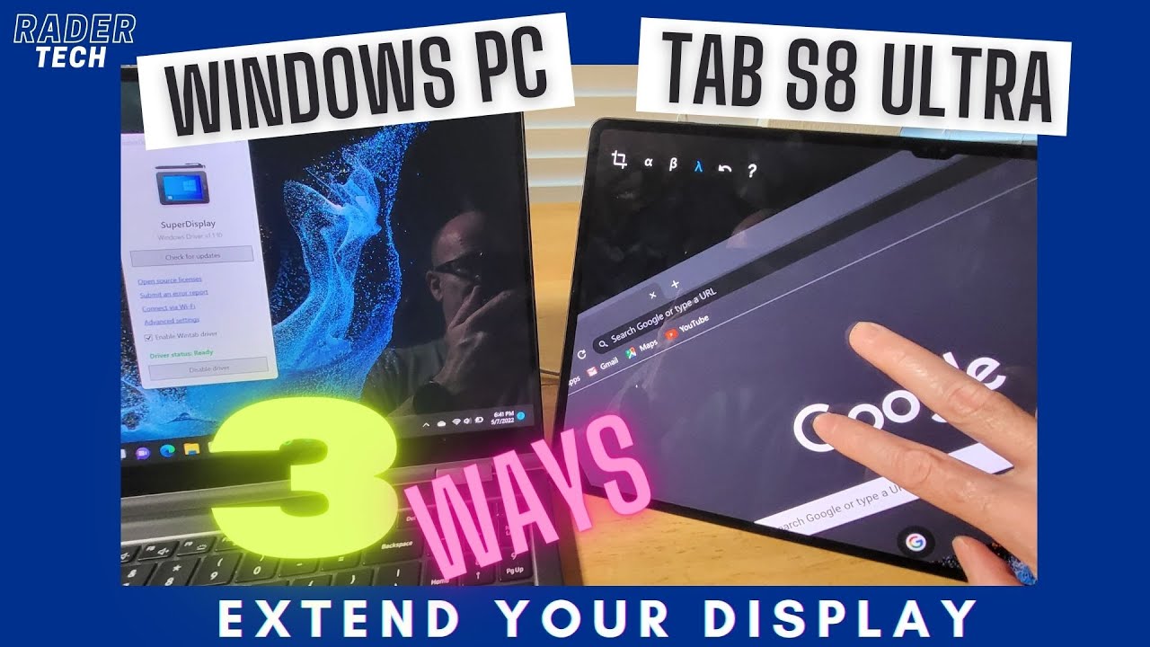 Samsung Second Screen против SuperDisplay против SpaceDesk | Получите максимум от своего Galaxy T...