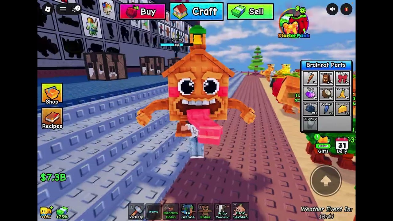  Playing Craft a brainrot! :)🌸 part two upcoming 