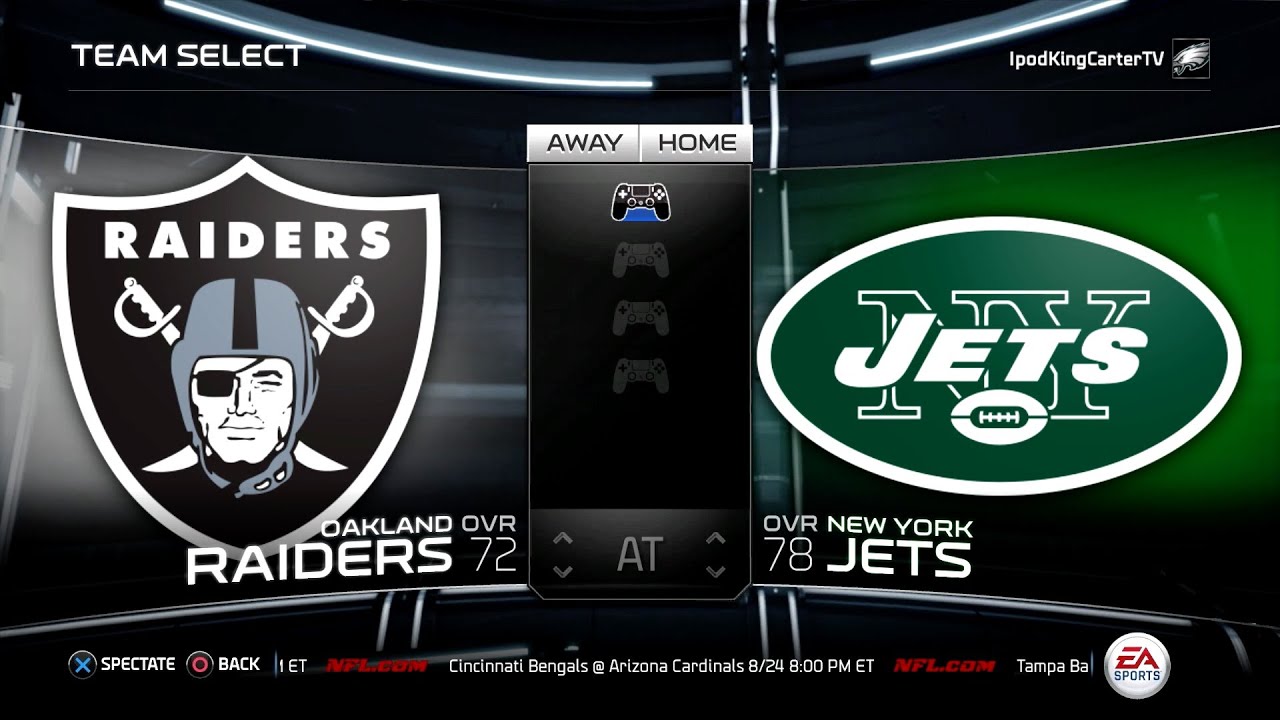 MADDEN NFL 15 PS4 Full Gameplay: Raiders vs Jets - Week 1 NFL Regular Season Matchup Simulation