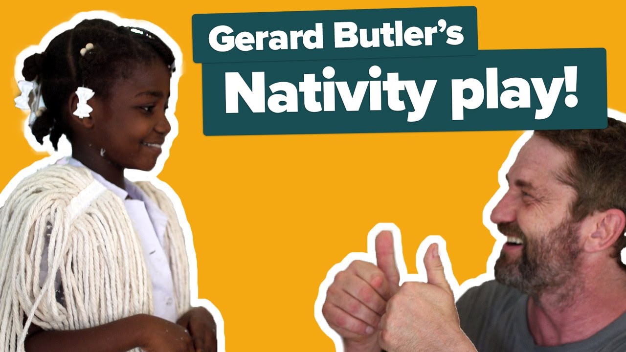 Gerard Butler directs school Nativity play!