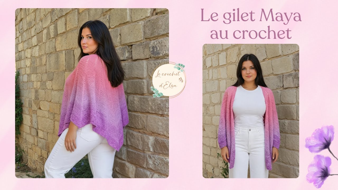 Coloré et sans coutures- Le gilet Maya au crochet