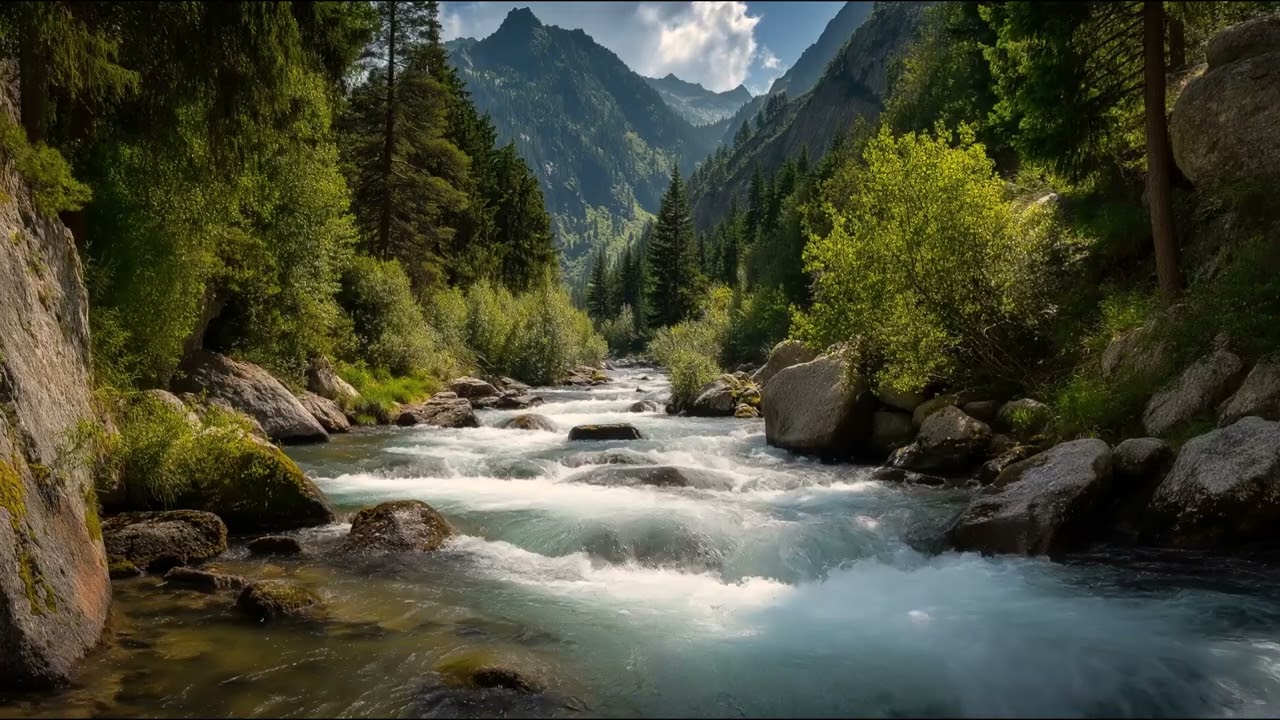 Forest Stream Sounds 🌿 Relaxing Water & Birds