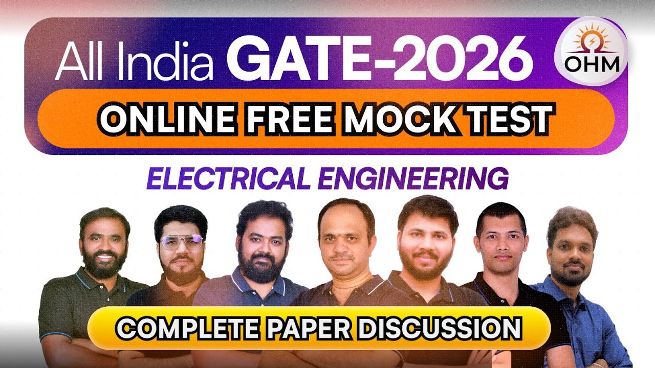 All India GATE 2026 Mock Test | EE | Full Video Solutions (65 Questions)