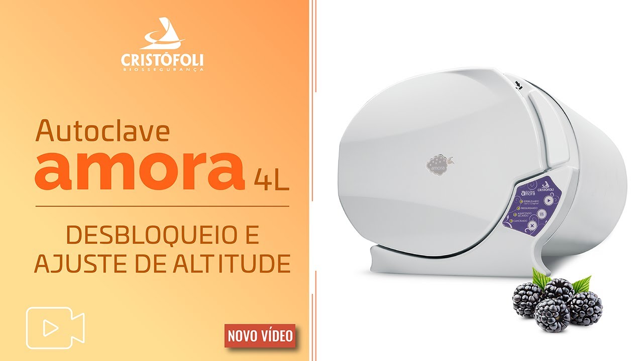 Autoclave Amora Cristófoli - Desbloqueio e Ajuste de Altitude