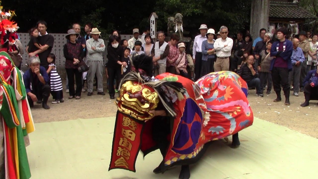 獅子舞列伝2017・野田獅子舞（菅生神社秋季大祭）【香川県三豊市山本町辻】（平成29年・2017）