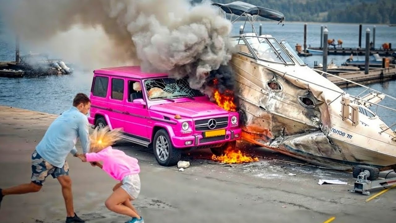 Катастрофы на лодочном причале запечатлены на камеру!