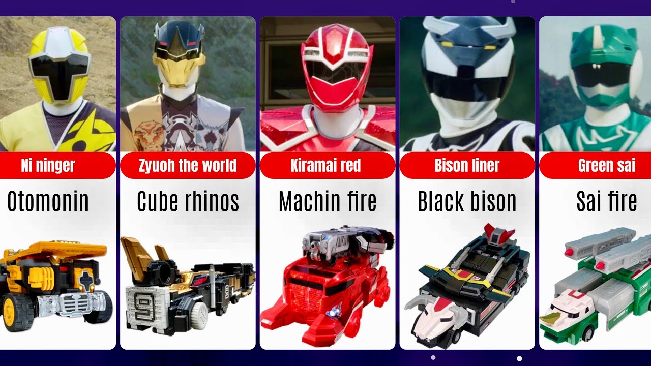 Все механические грузовики в Super Sentai