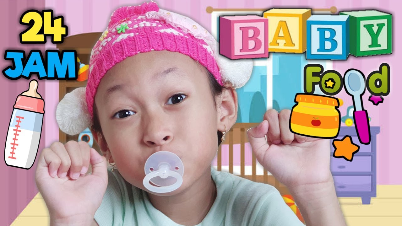 24 Jam Aqilla Jadi Baby dan Makan Makanan Bayi 😄 Drama Parodi Aqilla's Diary
