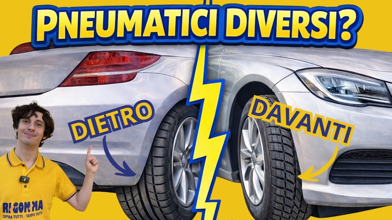 GOMME diverse DAVANTI e DIETRO: si può fare? Cosa dicono le NORME e la TECNICA. La guida completa.
