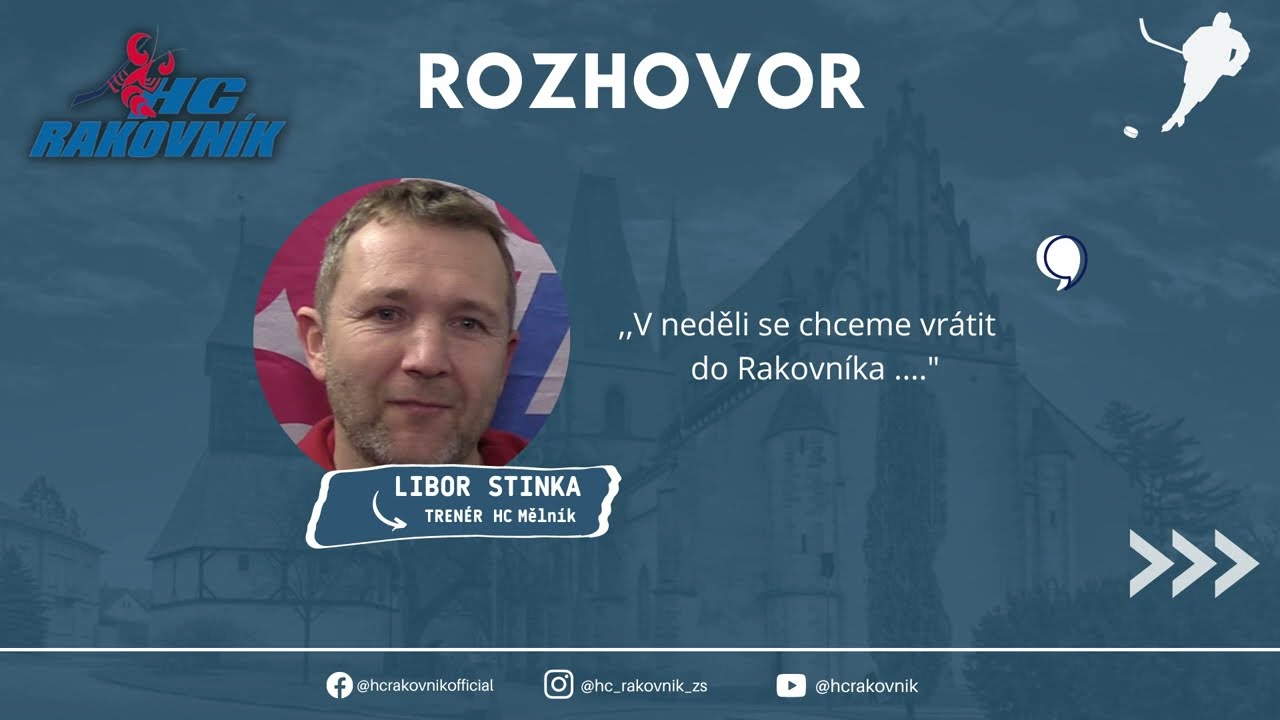 Libor Stinka  po prvním čtvrtfinálovém utkání v Rakovníku.