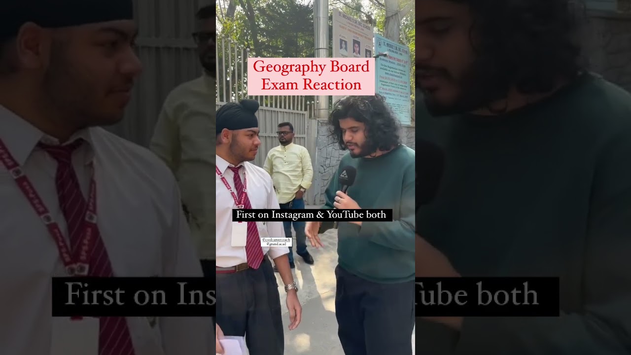 Geography Board Exam Reaction - Class 12 | First on YouTube | Boards 2025
