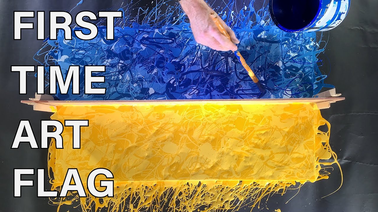 Ukrainian Flag Comes to LIFE in Abstract Art!