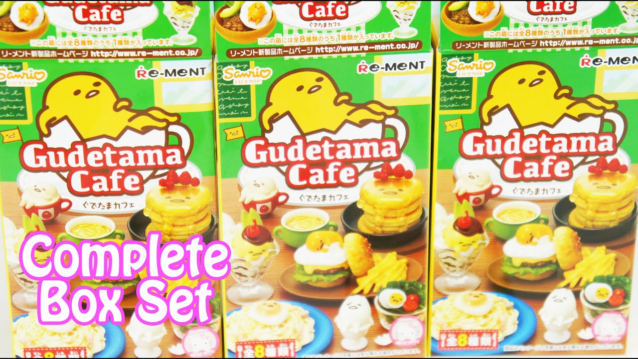 Gudetama Cafe Re-Ment Complete Box Set Opening and Review