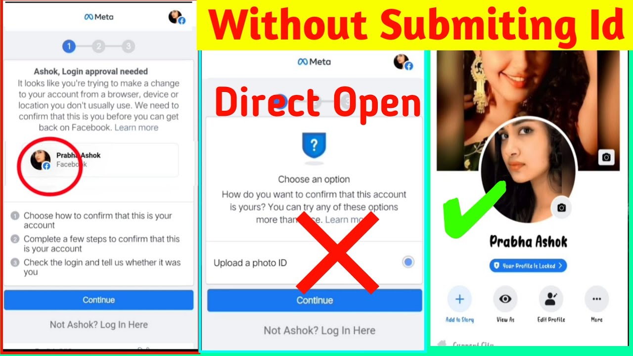 Login Approval Needed Facebook Problem -How To Open Login Approval Facebook Account Upload a ID