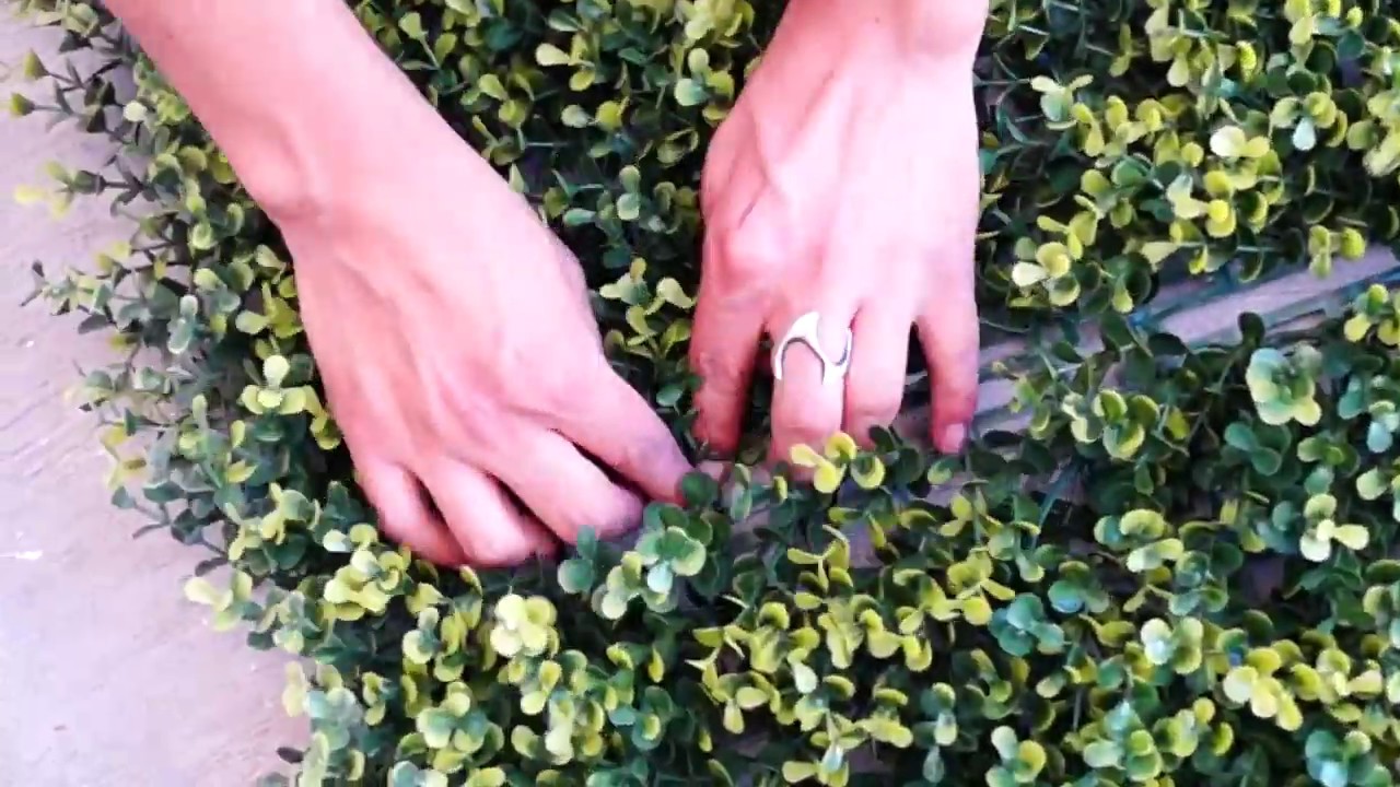 INSTALACION MURO VERDE ARTIFICIAL SOBRE MALLA CICLONICA EKO HAUS