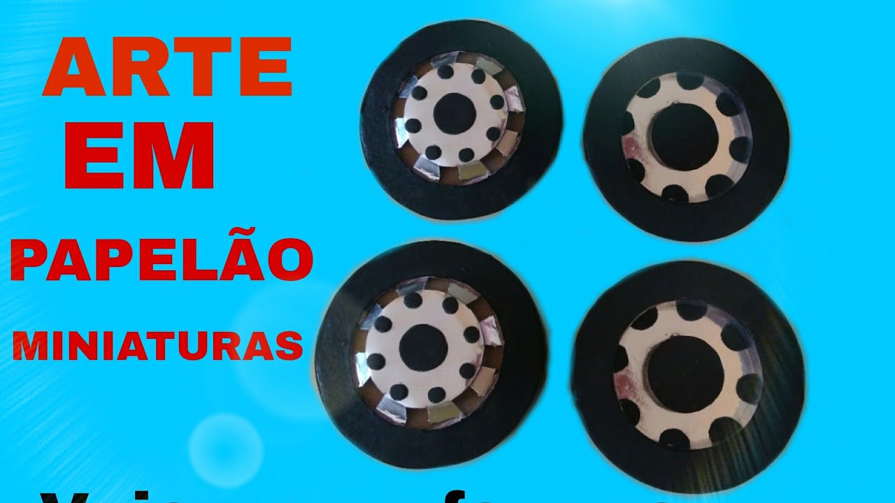 como fazer rodinhas de papelão para sua miniatura