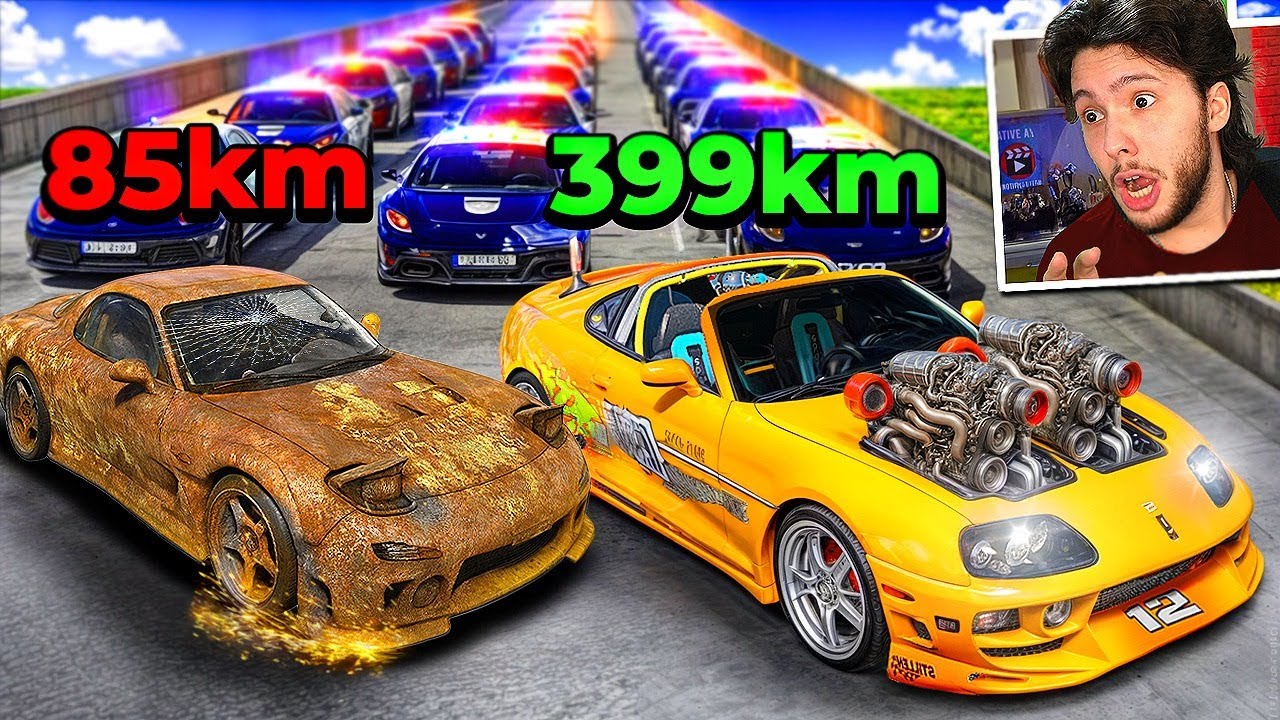 A cada BATIDA meu CARRO FICA MAIS RAPIDO NO GTA 5 RP!!