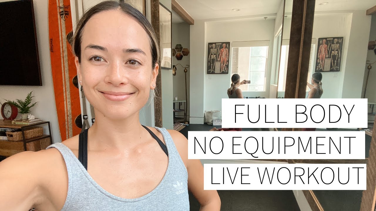 FULL BODY, NO EQUIPMENT LIVE WORKOUT - see comment section! | Dr. LA Thoma Gustin