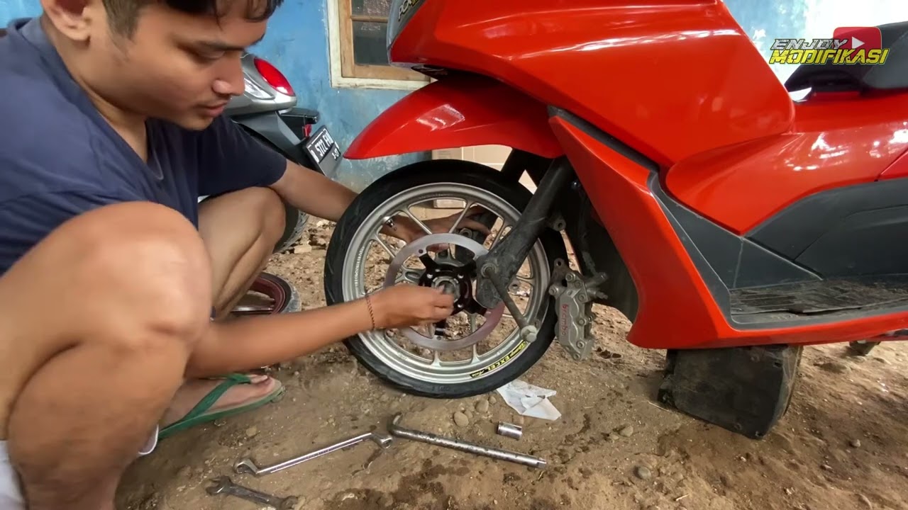 Cara pasang velg vario ke pcx mudah (bagian depan)  #pcx #pcx160 #pcx150