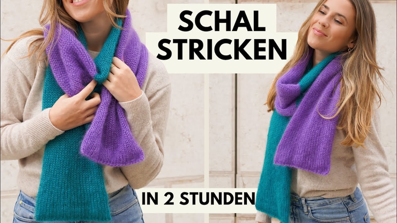 Strickanleitung: Schnellster Schal der Welt — in 2 Stunden stricken mit der Addi Express Kingsize