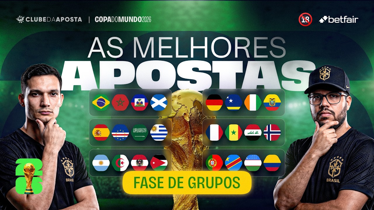 GUIA COMPLETO: Melhores APOSTAS para CADA GRUPO da COPA DO MUNDO 2026