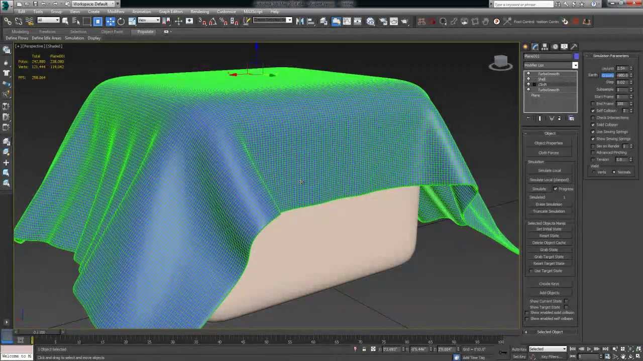 3ds Max Tutorial (Beginner) -- Cloth Simulation