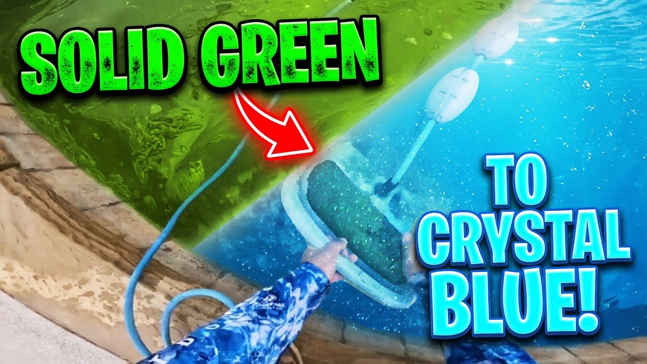 POV Solid Green Pool Turned Blue!