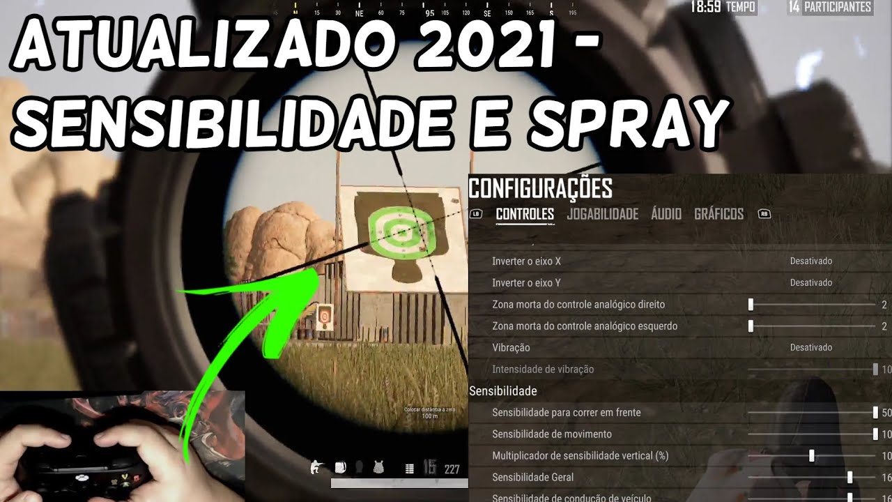 SENSIBILIDADE E CONFIGURAÇÕES PUBG CONSOLES (XBOX E PLAYSTATION) BONUS ,COMO CONTROLAR O SPRAY ?!