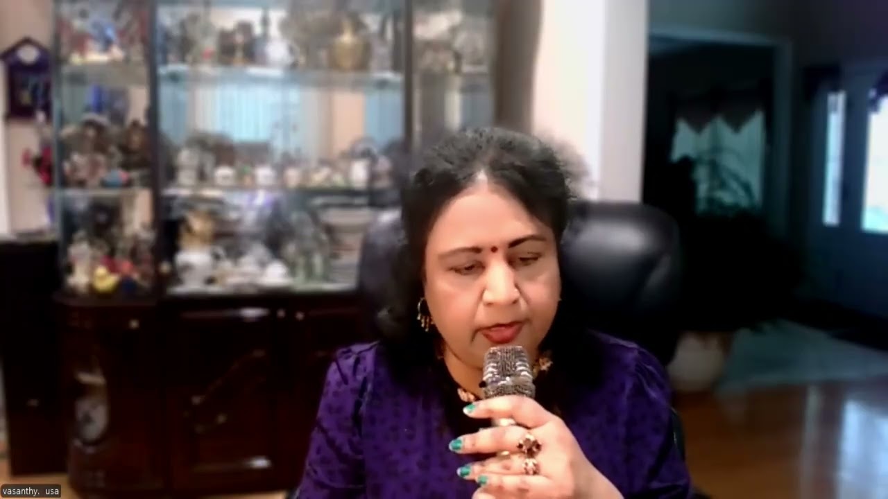 American Singer Vasanthy  மானே தேனே கட்டிப்புடி பூவே இளம் பூவே SPB Karaoke யூ டன் ரசித்து பாடுகிறார்