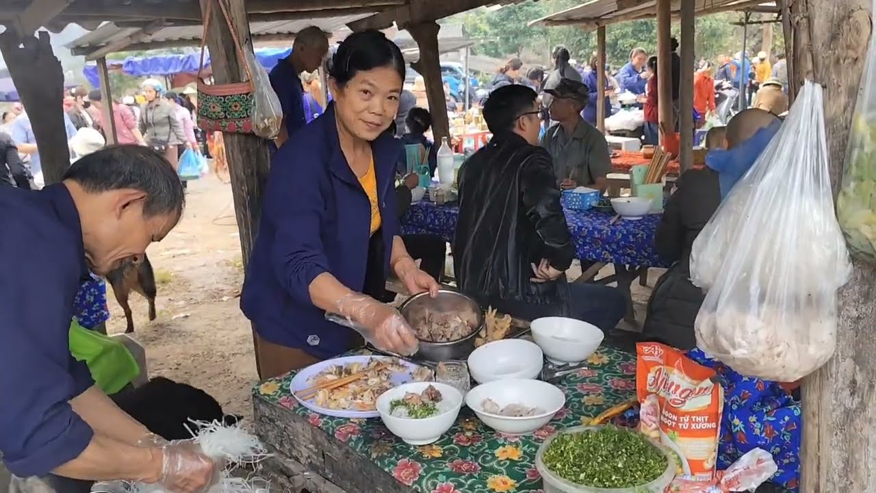 The Tet market, a cultural and culinary hub of the Lunar New Year in Vietnam. 