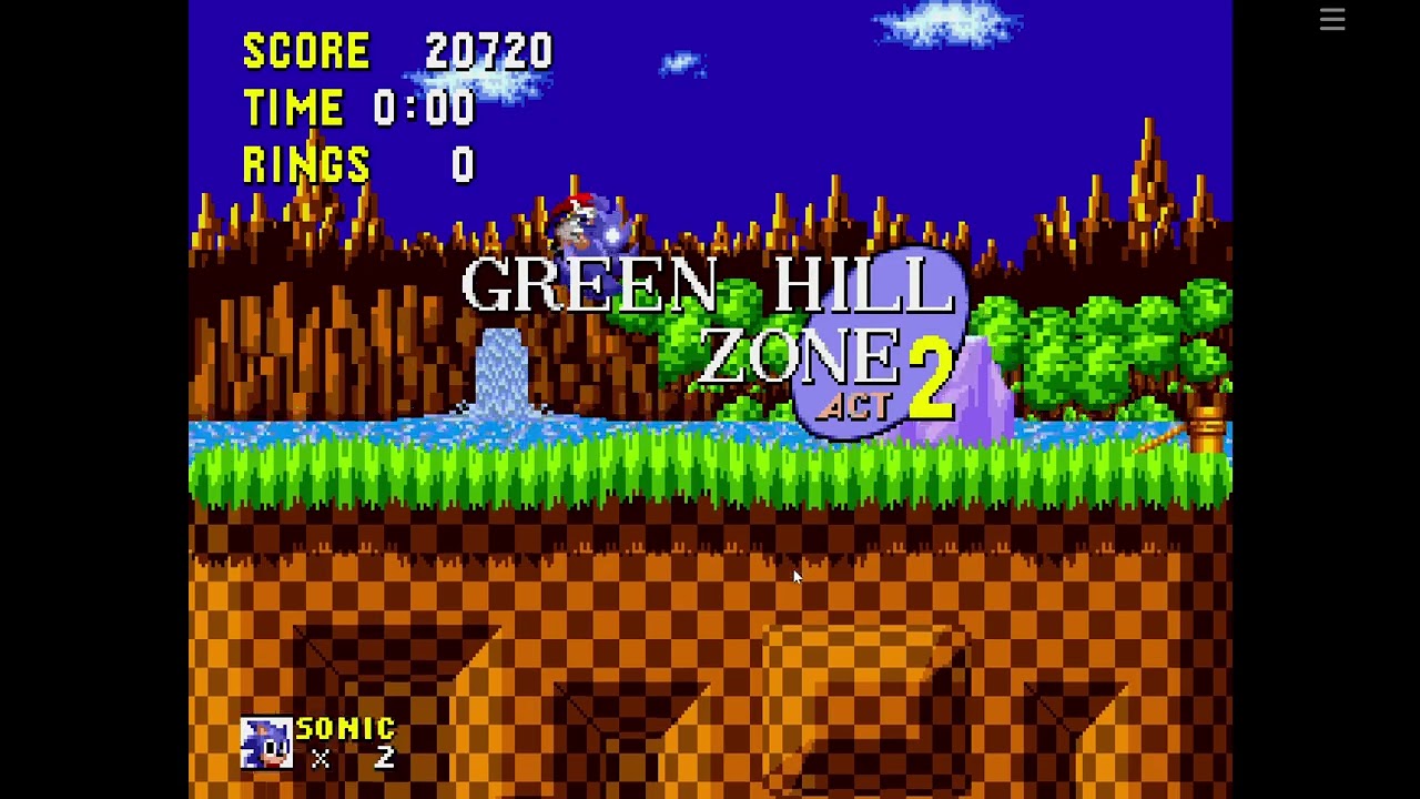 Sonic the Hedgehog Green Hill Zone Gameplay
