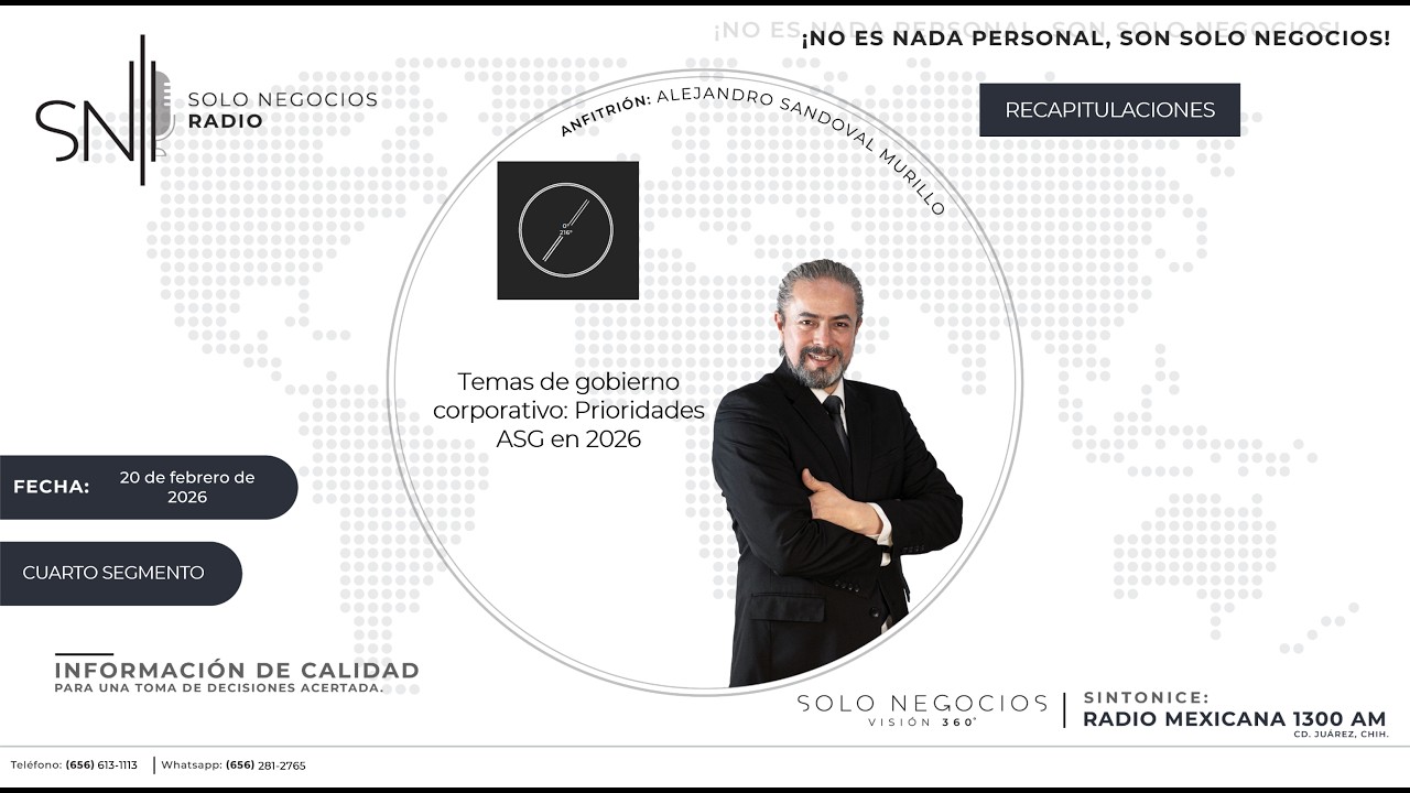 [SNR] Cuarto segmento de Solo Negocios Radio del 20 de febrero de 2026