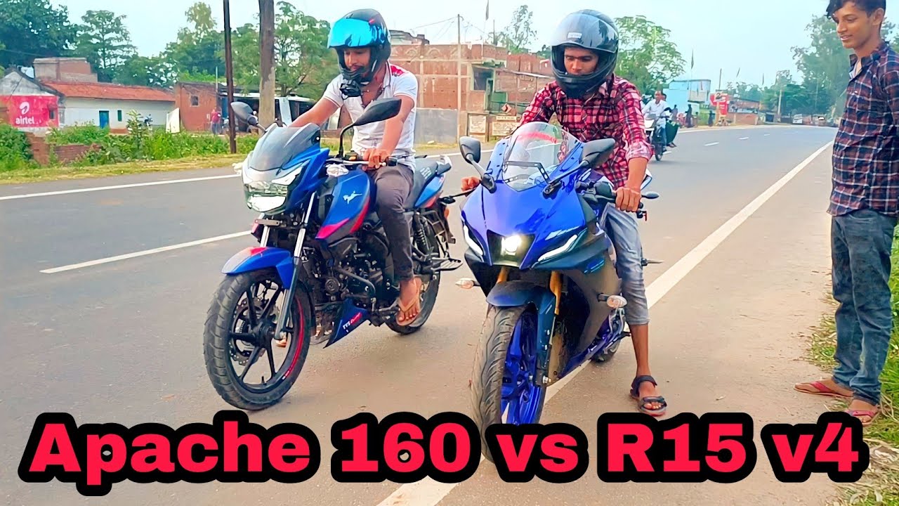 Yamaha R15 v4 vs Tvs Apache RTR 160 New model 2023 🥰 Rd kundan
