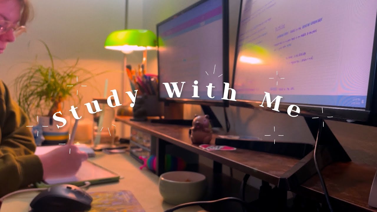 Study With Me for 2 hours | ASMR-ish with Rain, Nature Sounds, Typing, Fidget toy