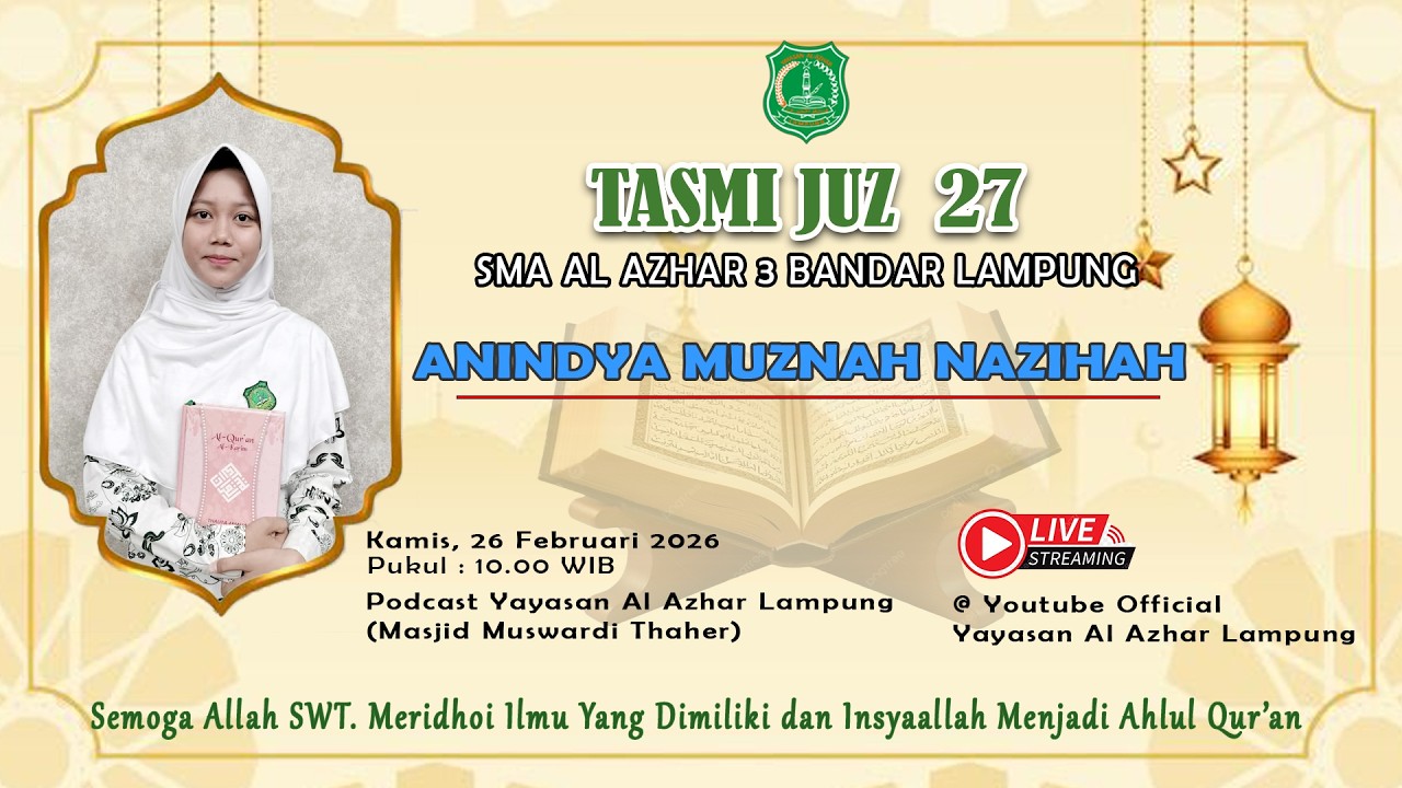 KBM TAHFIDZ MUROJA'AH JUZ  27 A.N ANINDYA MUZNAH NAZIHAH