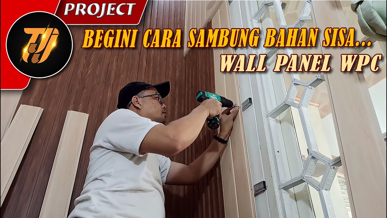 Cara pasang Wall Panel WPC konfigurasi sisa bahan, hasil tetap mantul ..!!