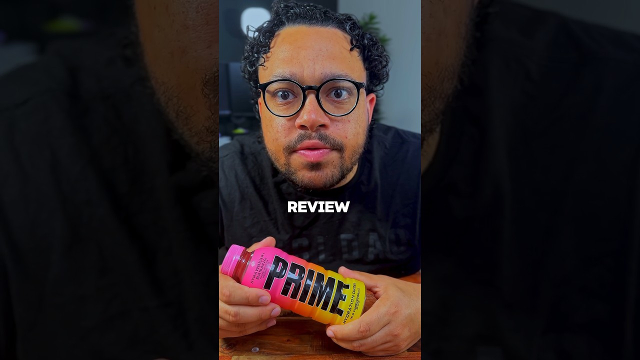HONEST REVIEW PRIME?!🍓🍌#strawberry #banana #prime #drinkreview #shorts