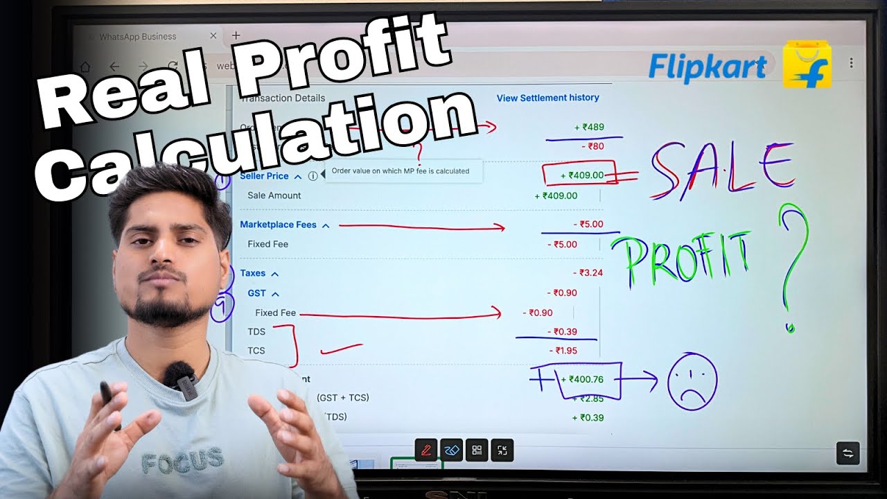 Flipkart Settlement Calculation😳 How much Flipkart pays to Sellers on a Successful Sale? #flipkart