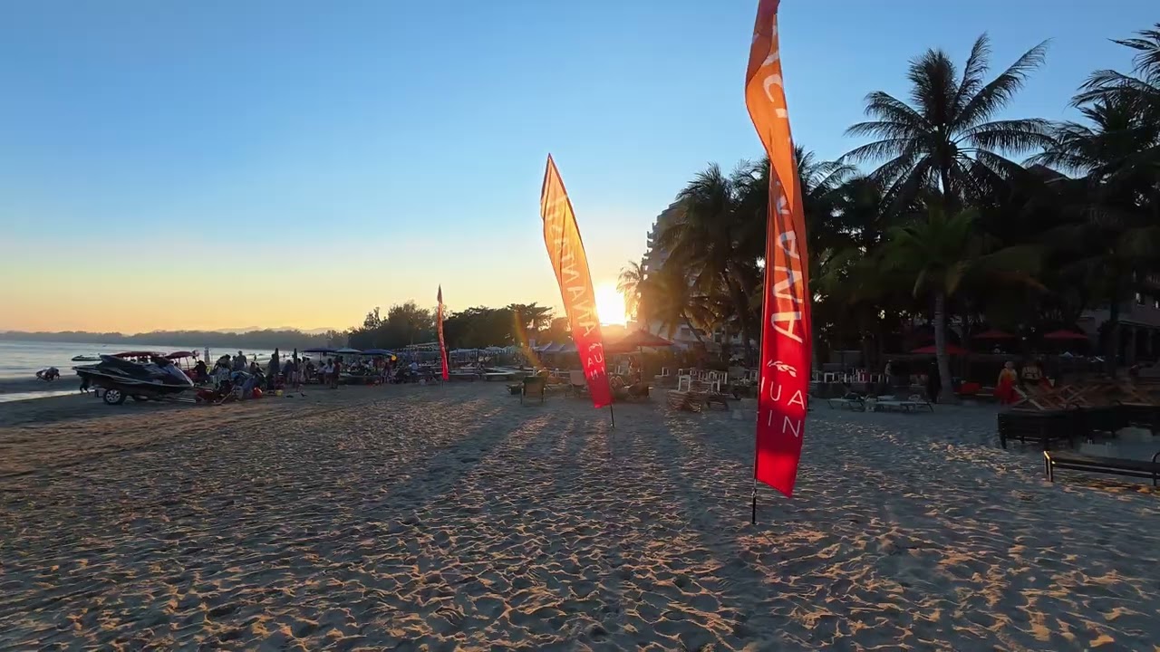 Hua Hin, Khao Takiap Beach. Sunset vibes in 4K