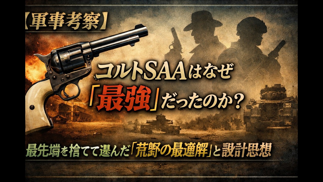 【軍事考察】コルトSAAはなぜ「最強」だったのか？最先端を捨てて選んだ「荒野の最適解」と設計思想