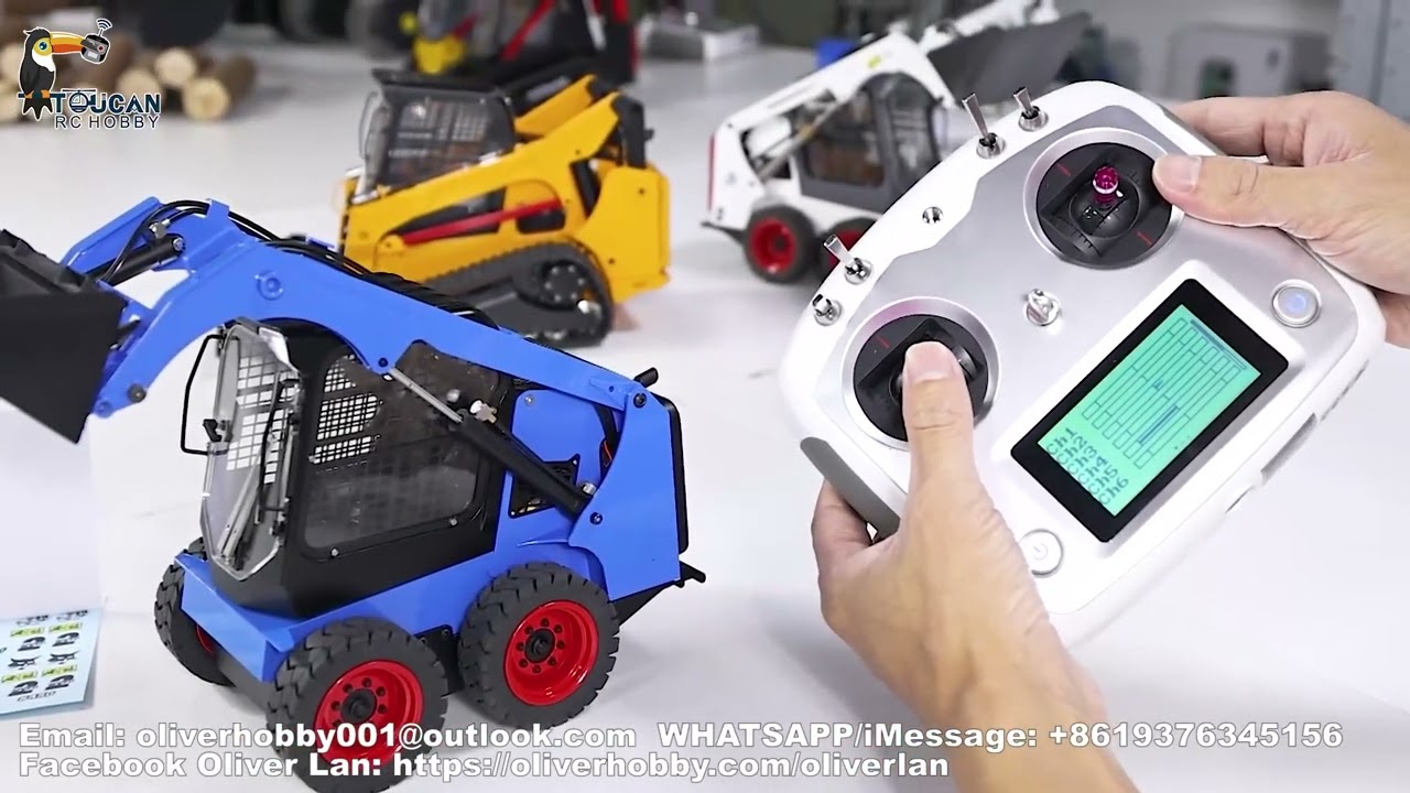 How to operate 1/14 hydraulic wheeled bobcat loader  SM450, see i6s radio settings