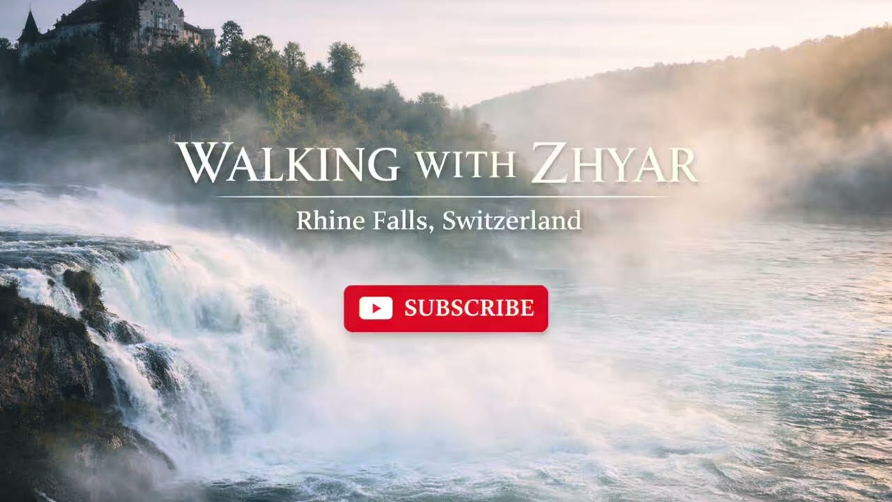 4K HDR 🔥walking around Rheinfall (Switzerland)🇨🇭گەشتێک بۆ ولاتى سويسرا گەڕان له تاڤگەی راينفال