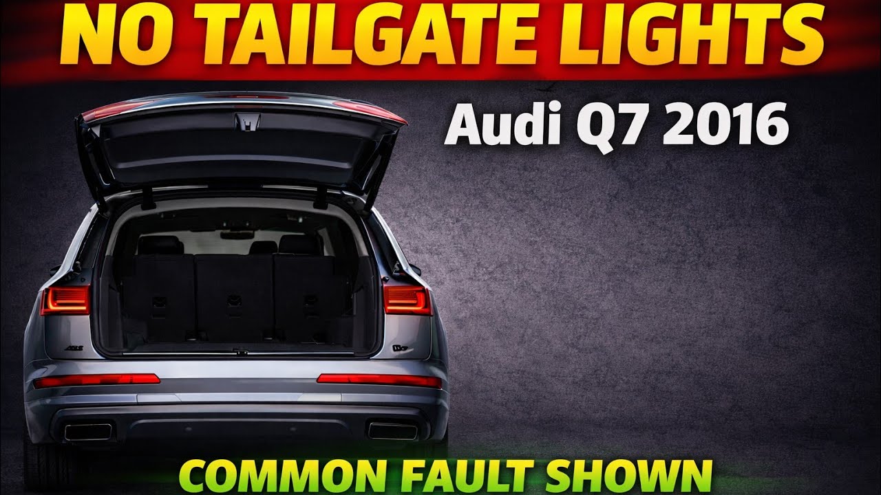 Audi Q7 2016 Tailgate Lights Not Working | Common Fault Found & Fixed