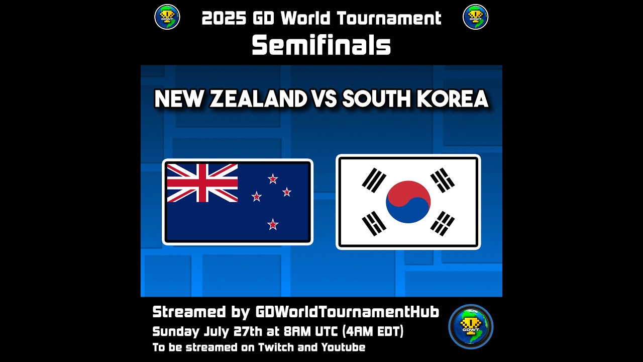 GDWT | 2025 GD World Tournament | Semifinals | New Zealand vs South Korea | 🇰🇷 🇳🇿