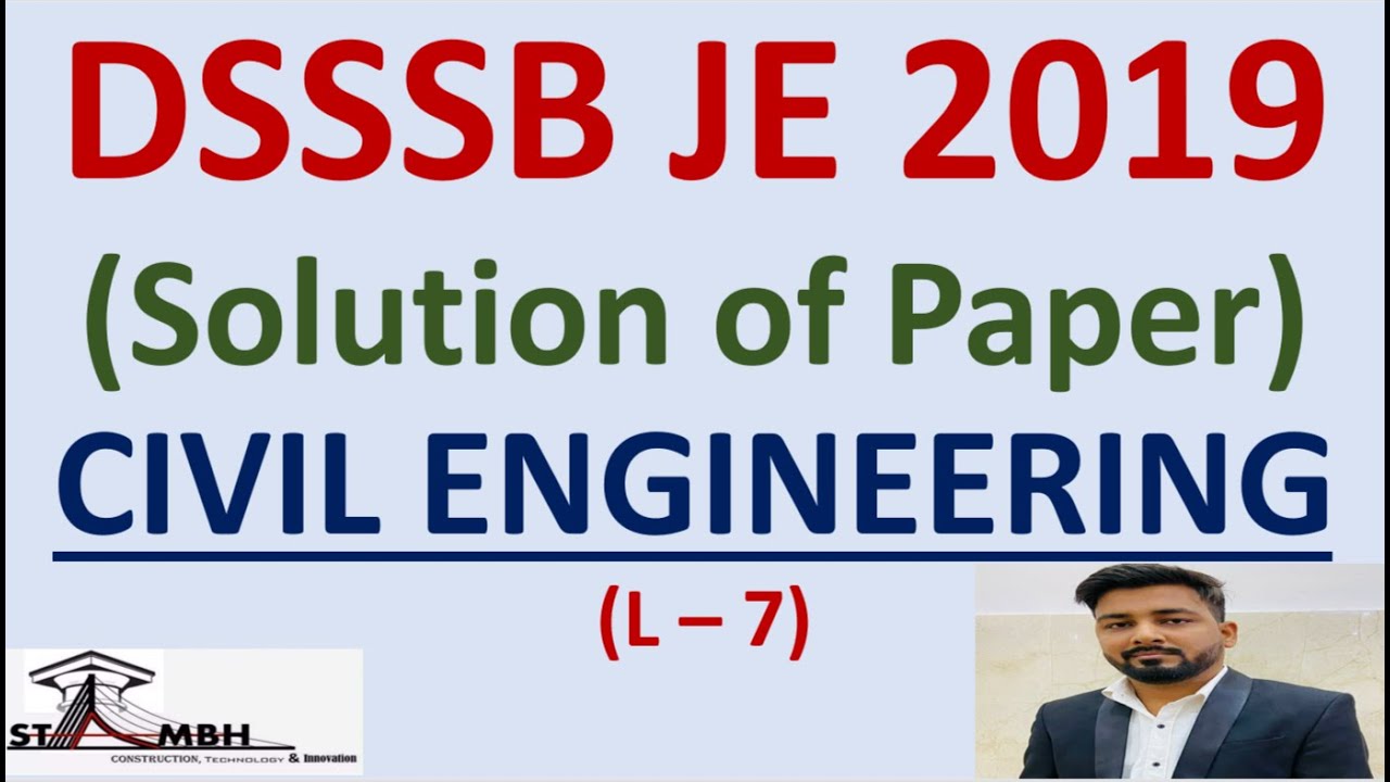 DSSSB JE Civil Previous Year Paper 2019 | DSSSB AE Civil Engineering Previous Paper #7