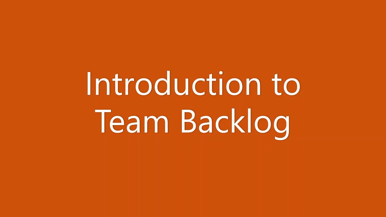 Octane: Introduction To Team Backlog v1.0