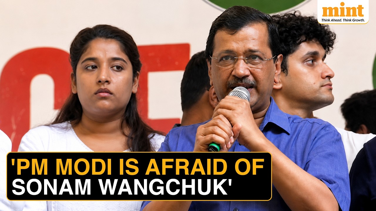 Arvind Kejriwal Joins Sonam Wangchuk's Protest, Slams Modi Govt & BJP Over NEET Row | Watch