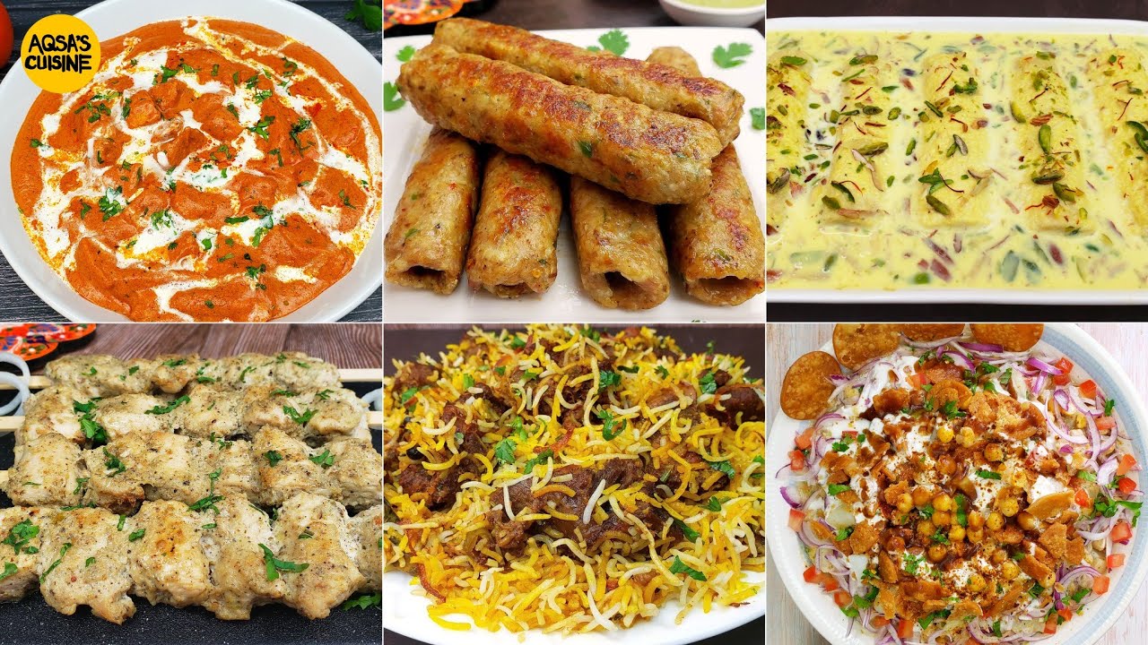 6 Easy Dawat Recipes ‼️ For Eid Dawat by Aqsa's Cuisine, Seekh Kabab, Biryani, Aloo Chana, Rasmalai