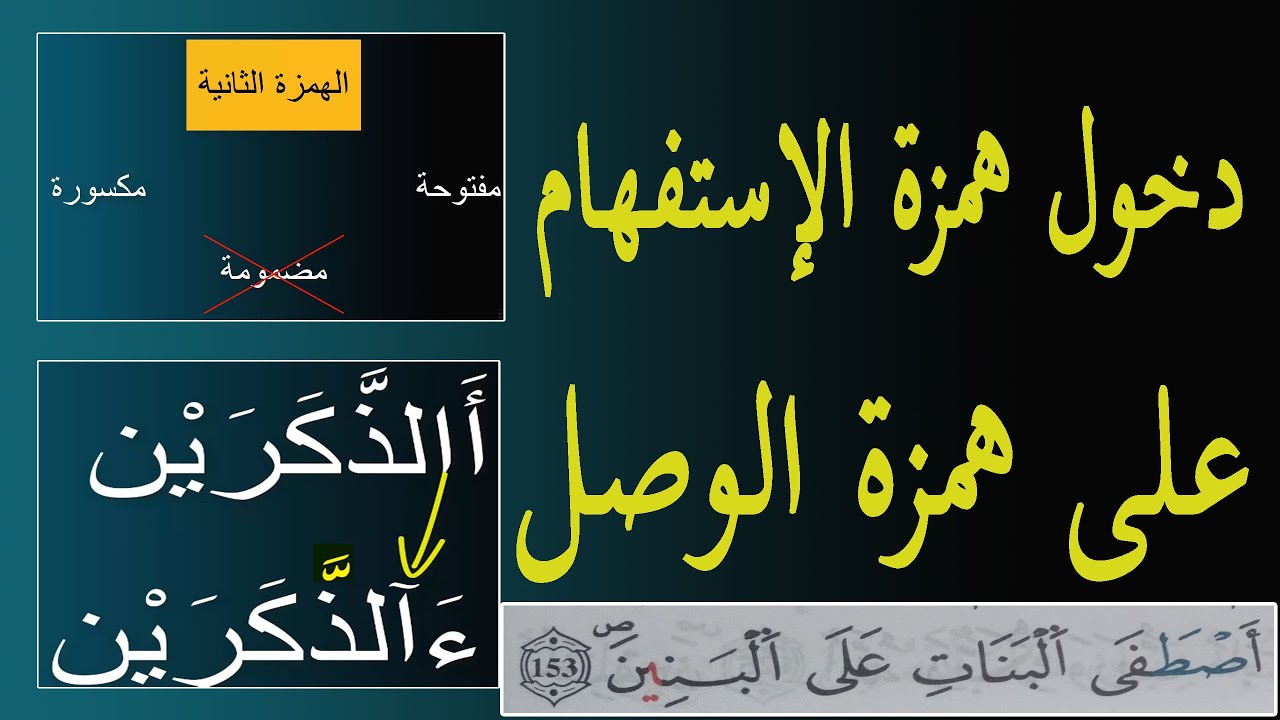 الهمز المزدوج من كلمة، عندما تكون الثانية همزة وصل ودخلت عليها همزة إستفهام